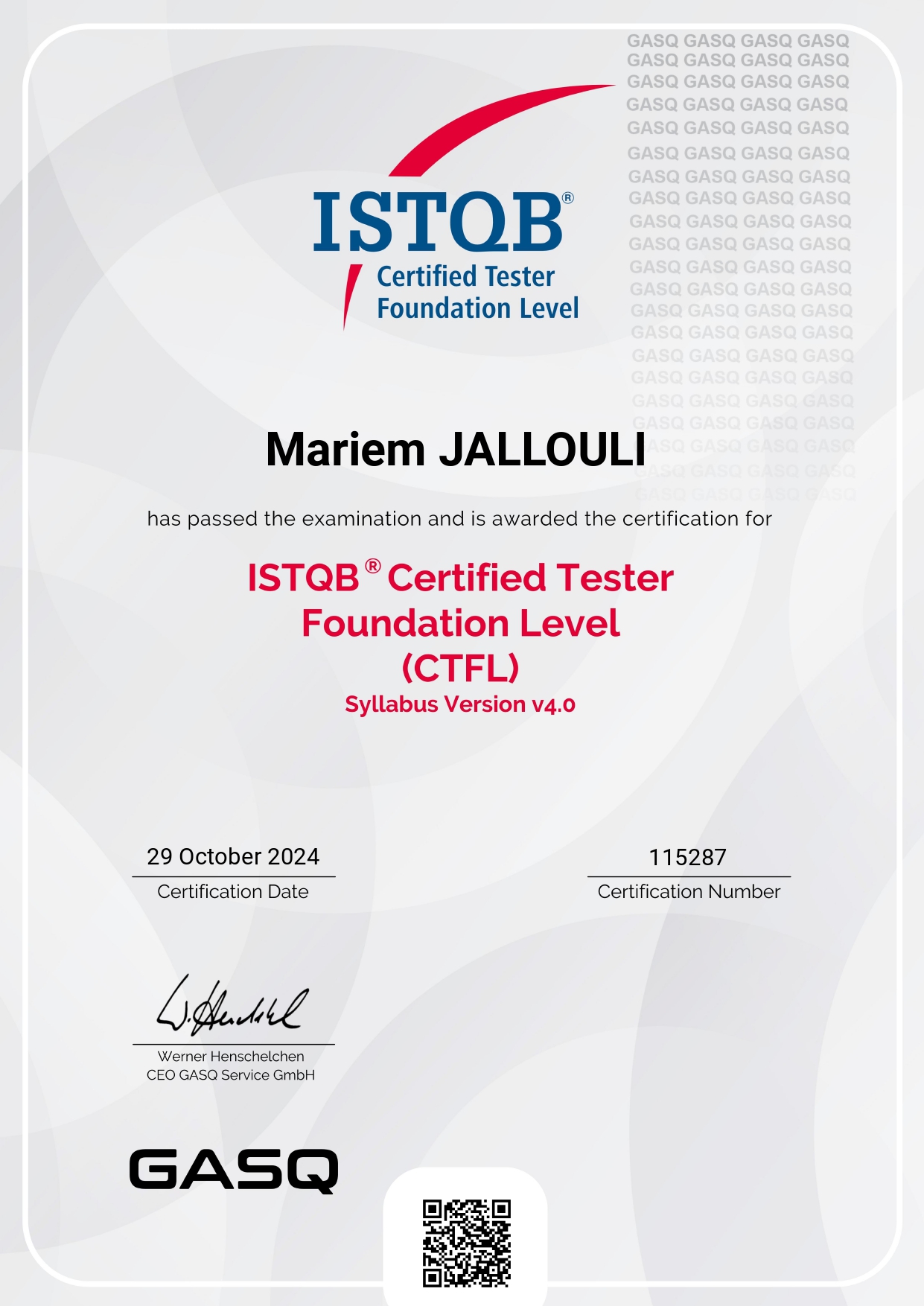 ISTQB Certified Tester Foundation Level